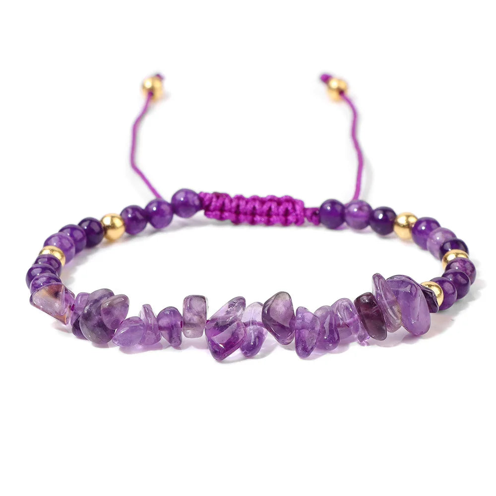 Natural Crystal Chip Bracelet - Multi Stone