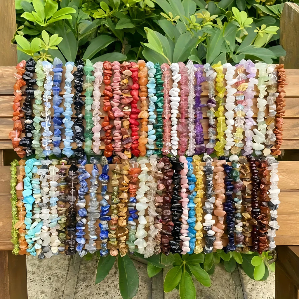 Natural Chip Bracelets - Multi Stone