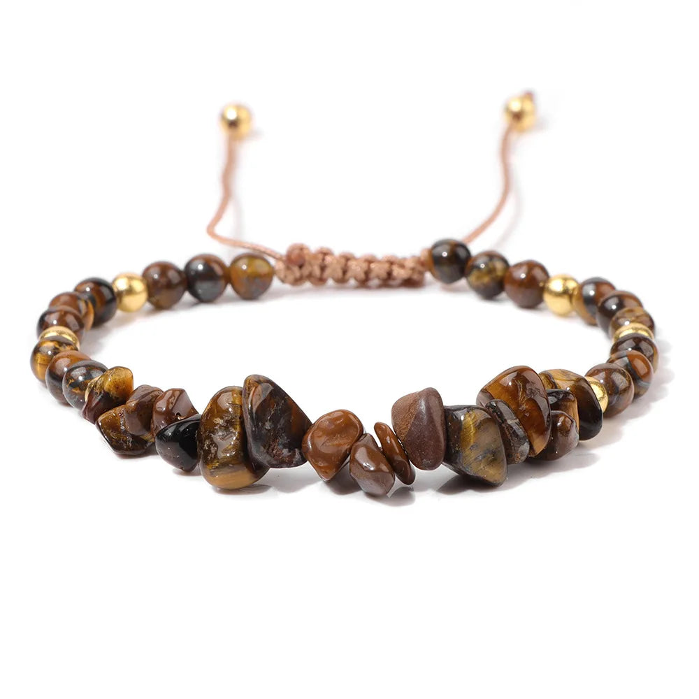 Natural Crystal Chip Bracelet - Multi Stone