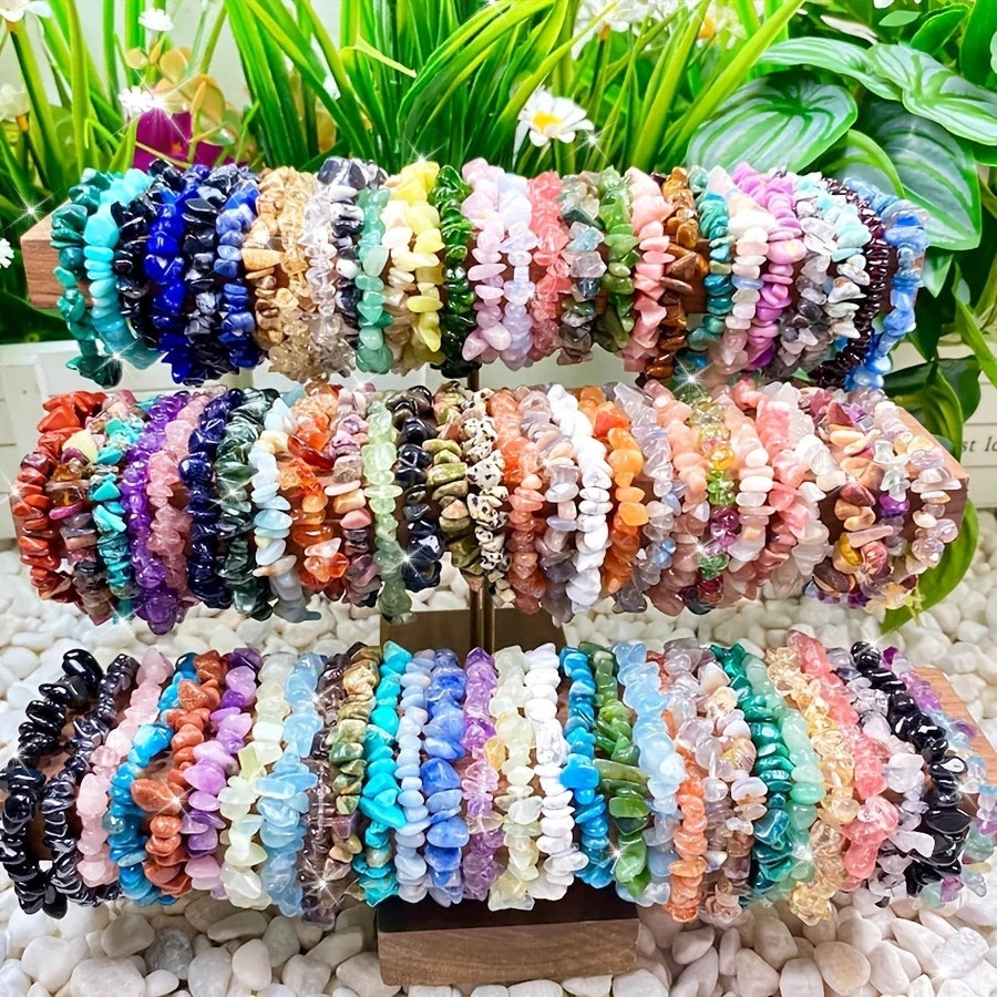 Natural Chip Bracelets - Multi Stone