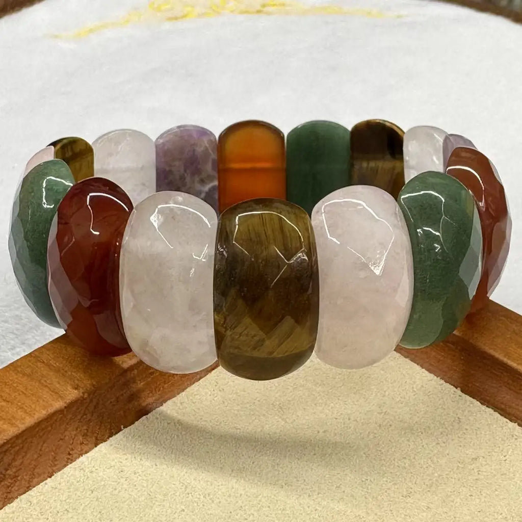 Crystal Bangle - Multi Stones - Faceted