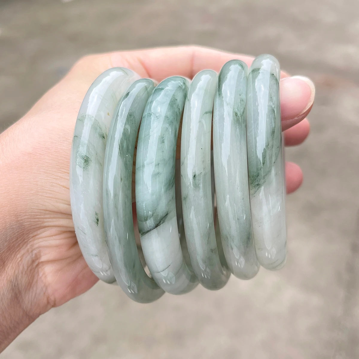 Natural "Young" Jade Bangle