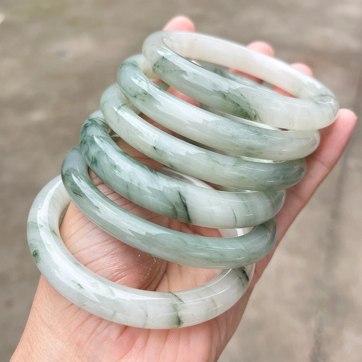 Natural "Young" Jade Bangle