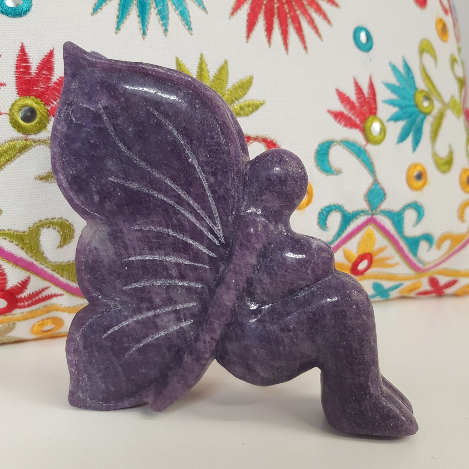 Lepidolite  - Fairy Carved