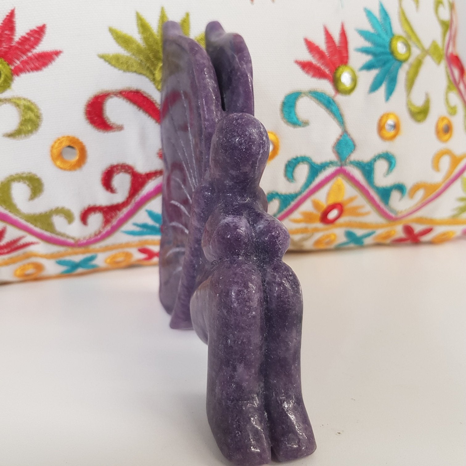 Lepidolite  - Fairy Carved