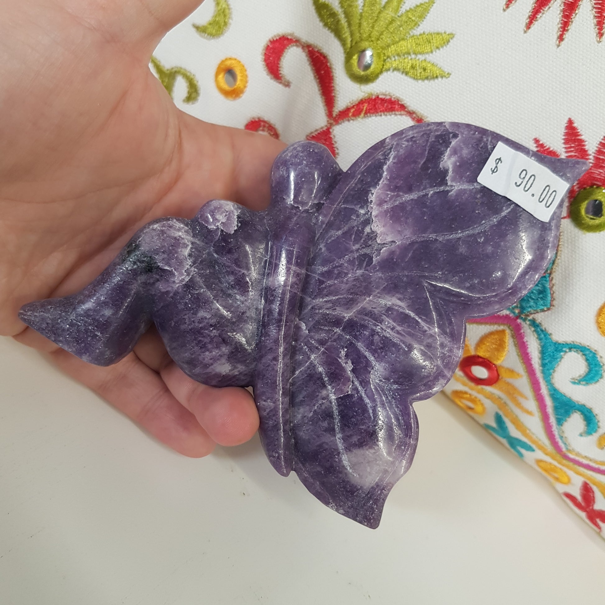 Lepidolite  - Fairy Carved