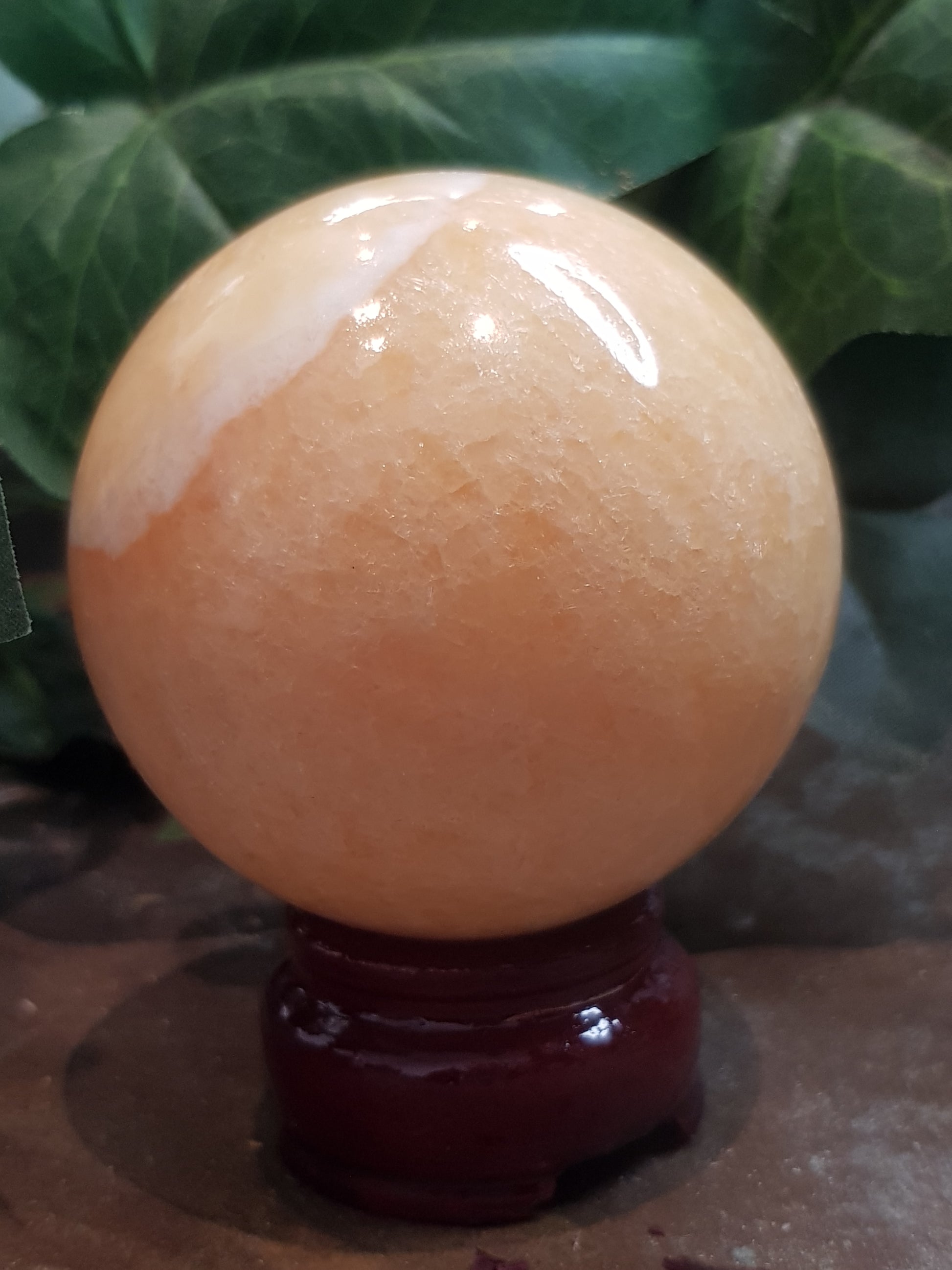 Orange Calcite - 7cm Sphere
