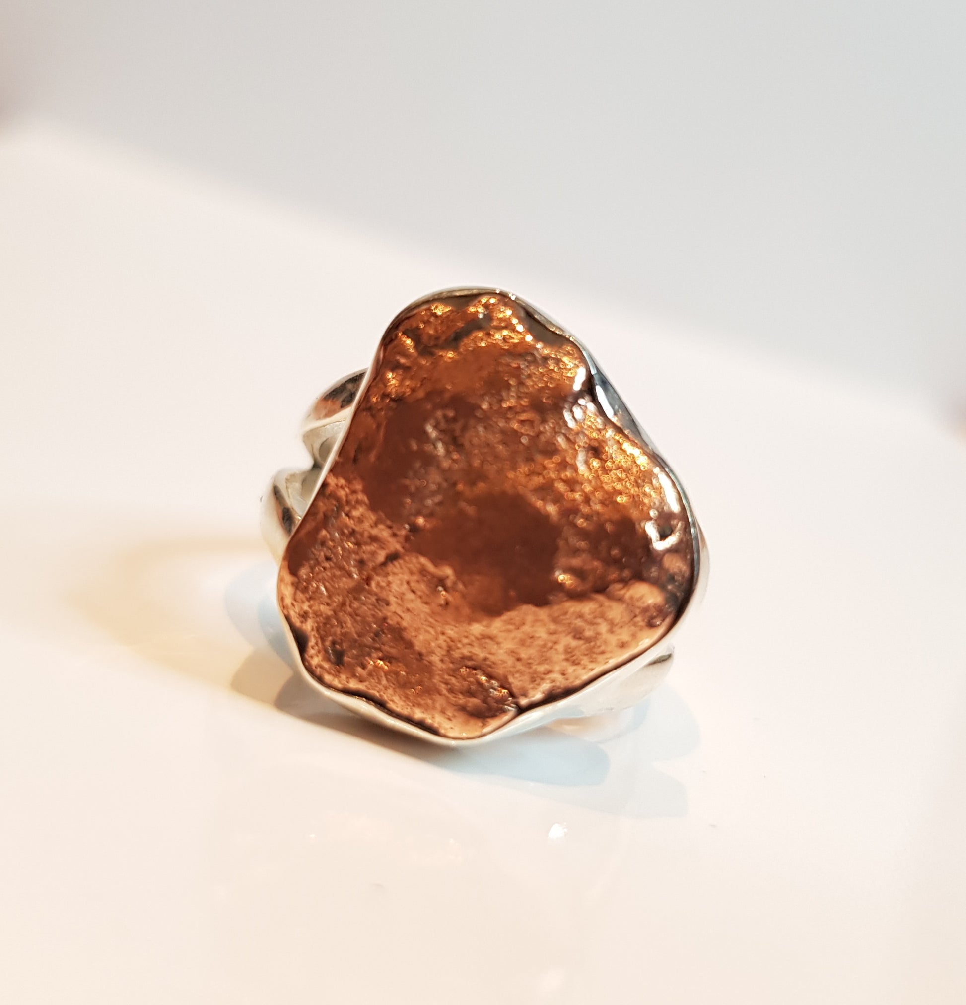 Native Cepper Ring - Sz 8