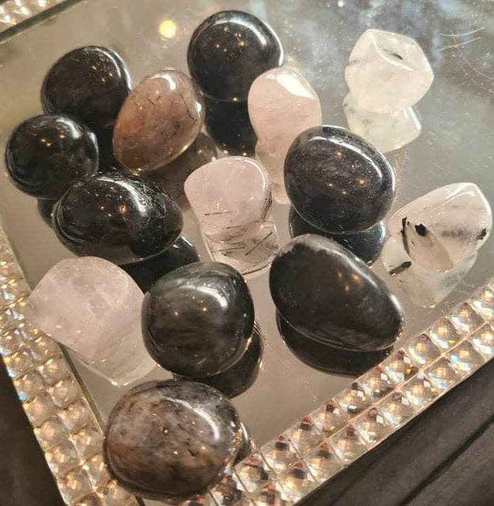 Tourmaline Quartz  - Tumbled Stone