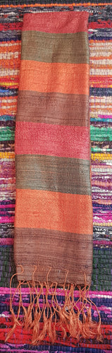 Scarf - Silk Striped - Handmade