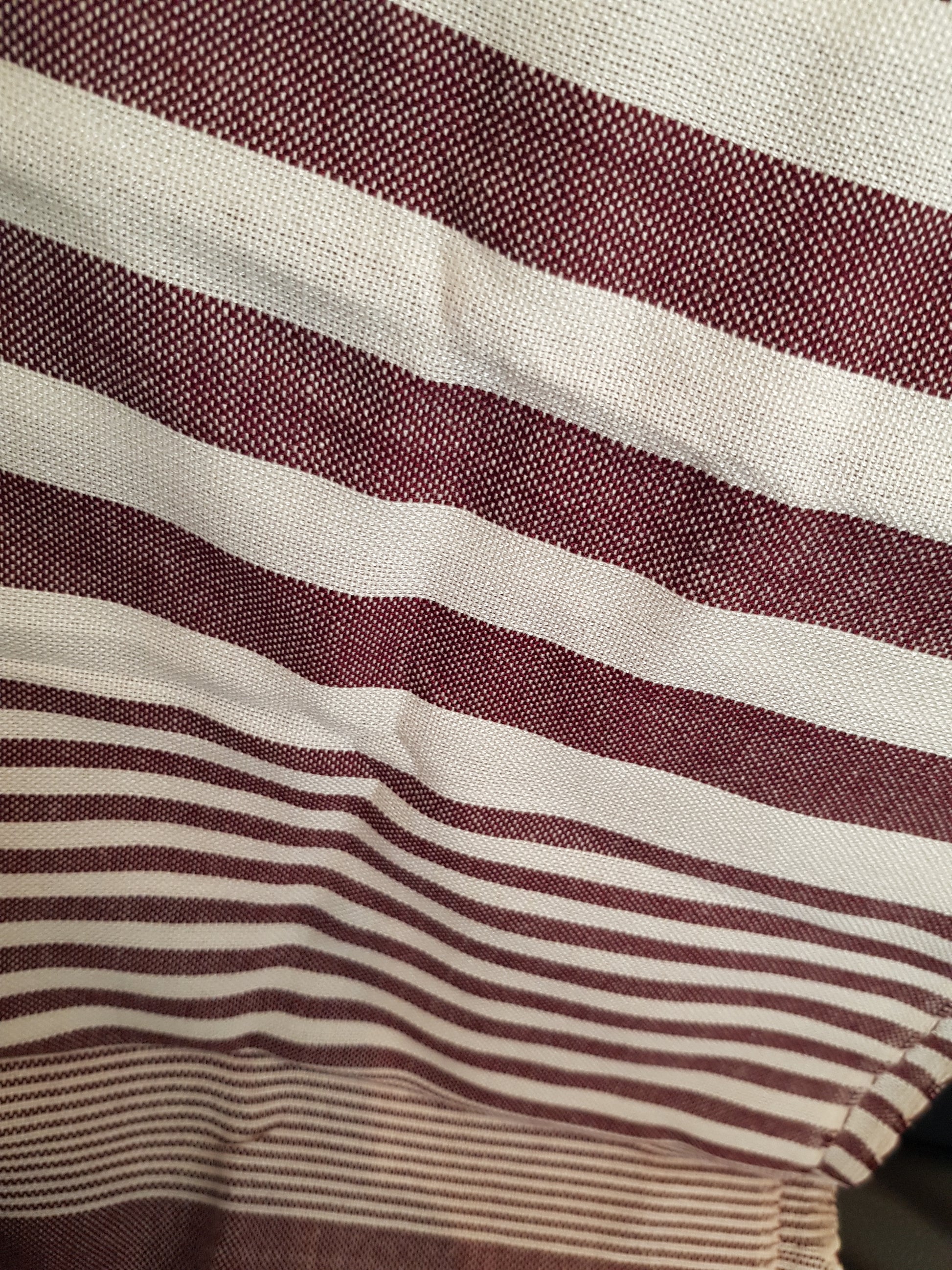 Scarf - Grape Narrow Stripe - Handmade