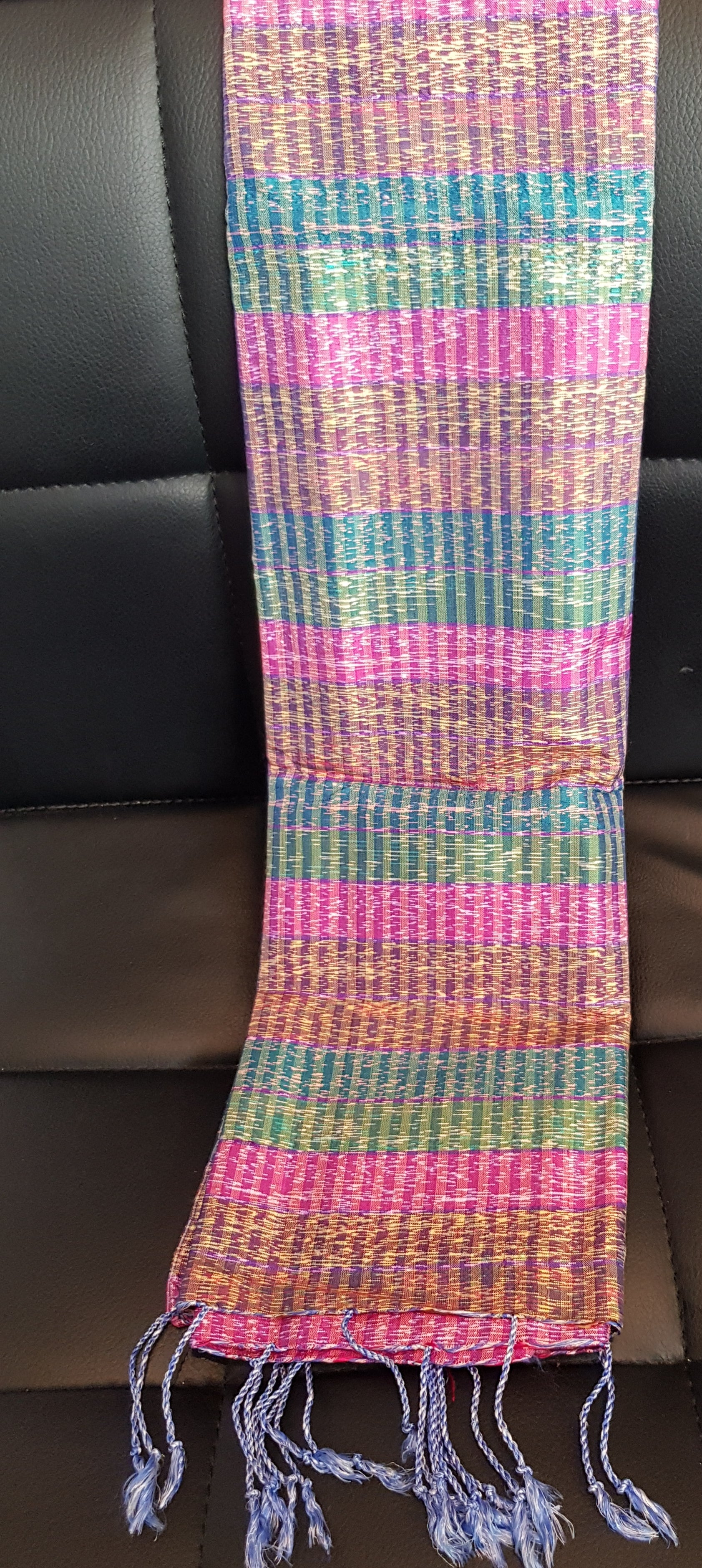 Scarf - Silk Striped - Handmade