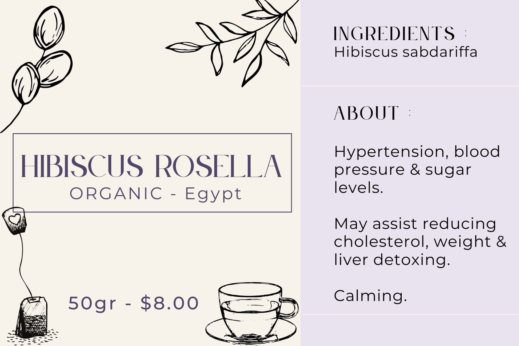 Hibiscus (Rosella) - Organic