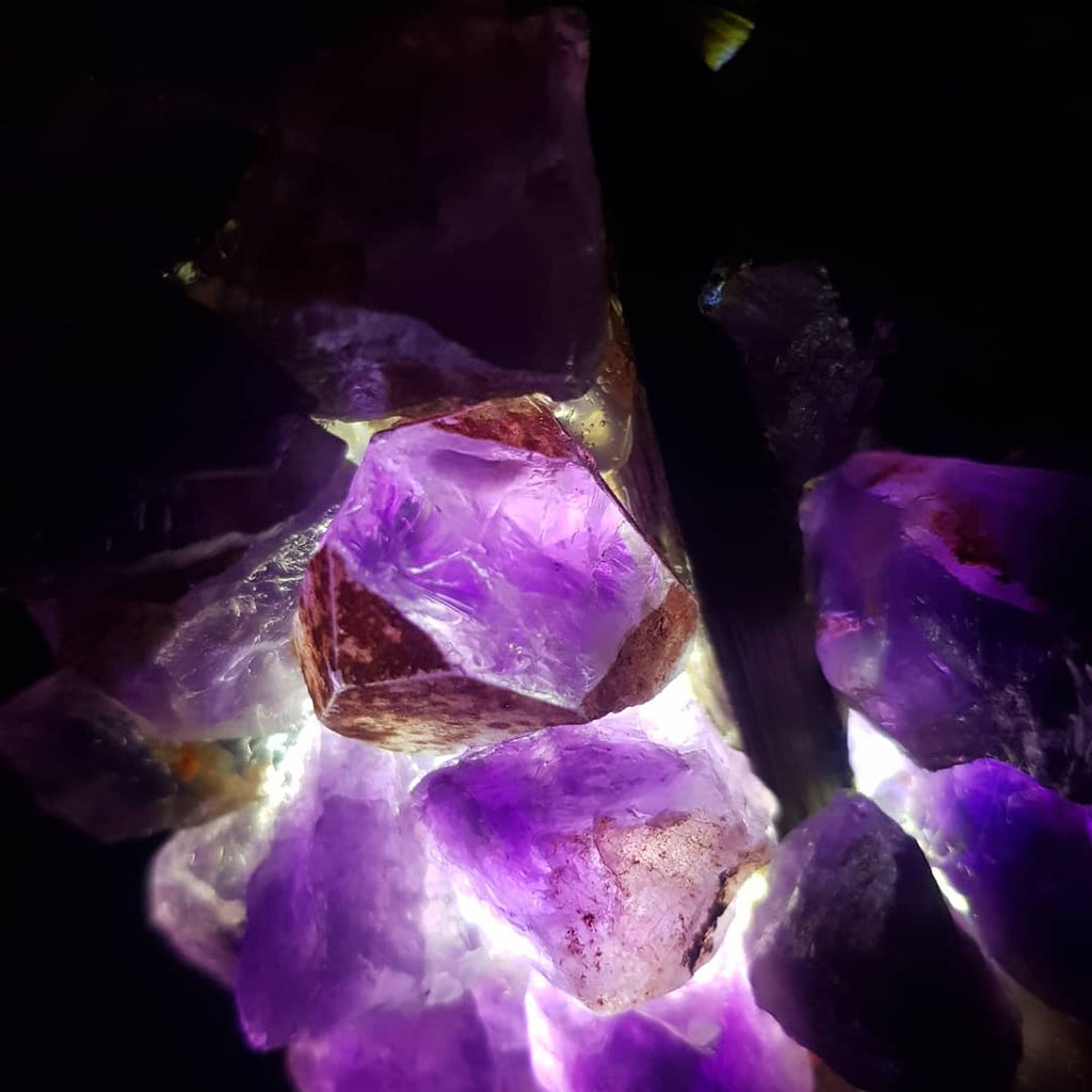 Amethyst Crystal Lamp - Australian - LED