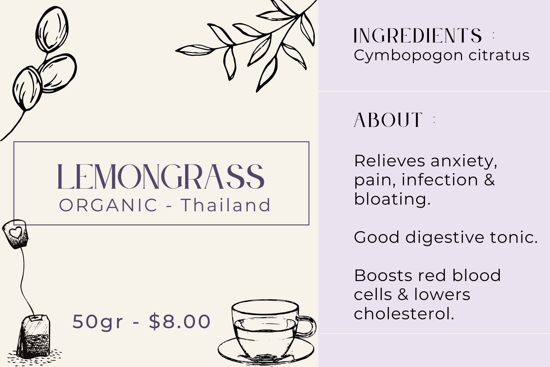 Lemongrass - Organic