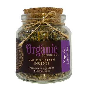 80gr Glass Jar - Sage & Lavender - Organic Smudge