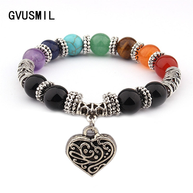 Onyx Beads - Reiki 7 Chakra  Healing Balance