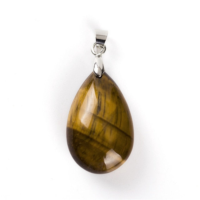 Natural Stone Water Drop Pendants