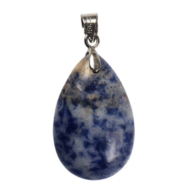 Natural Stone Water Drop Pendants