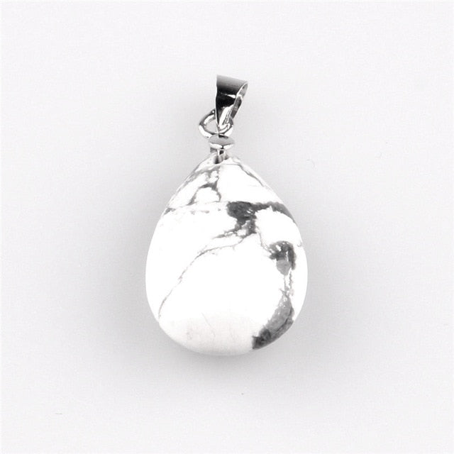 Natural Stone Water Drop Pendants