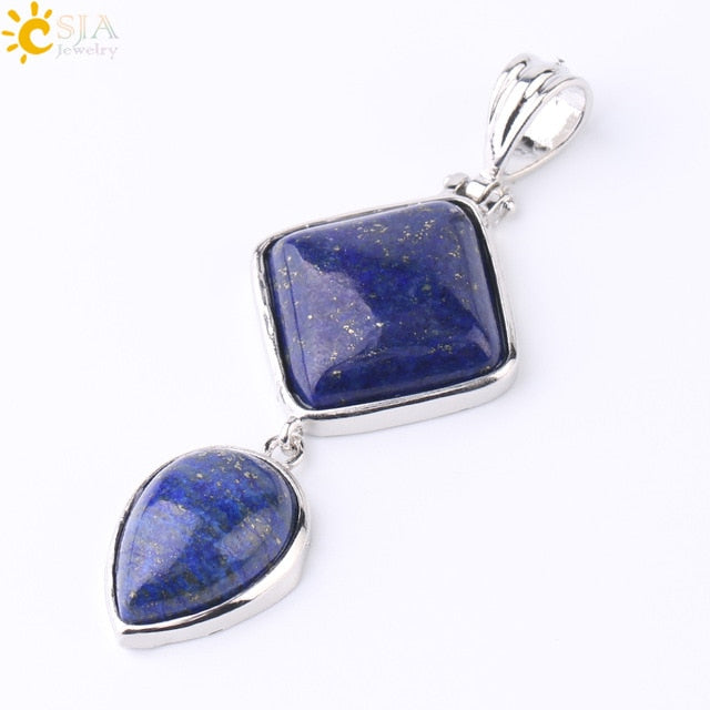 Natural Stone Pendant -  Water Drop