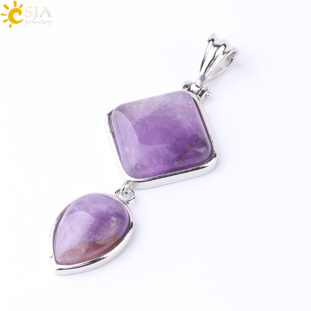 Natural Stone Pendant -  Water Drop