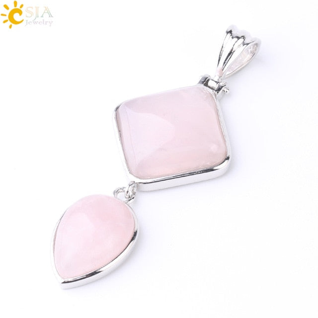 Natural Stone Pendant -  Water Drop