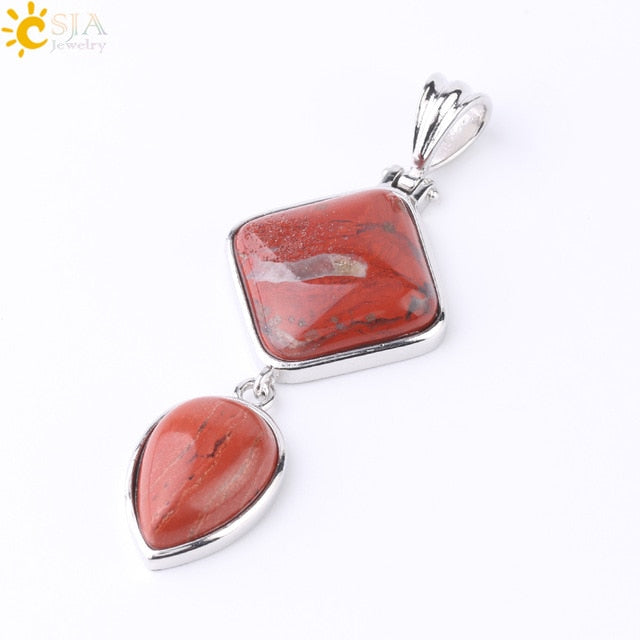 Natural Stone Pendant -  Water Drop