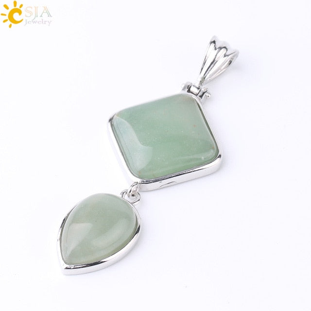 Natural Stone Pendant -  Water Drop