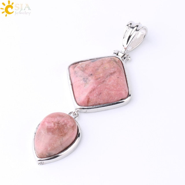 Natural Stone Pendant -  Water Drop