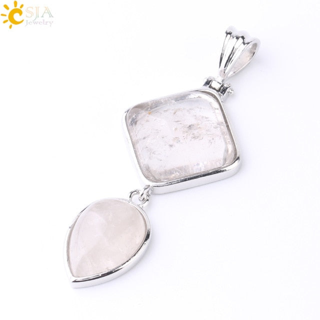 Natural Stone Pendant -  Water Drop