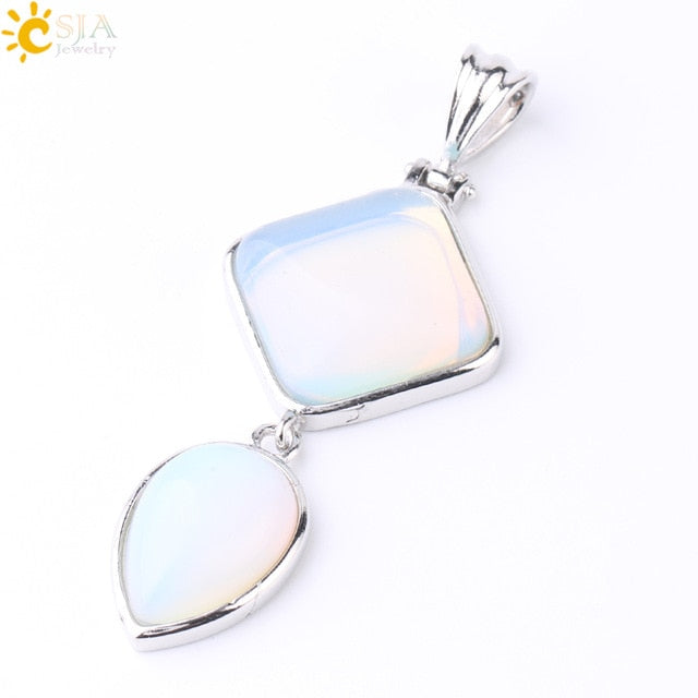 Natural Stone Pendant -  Water Drop