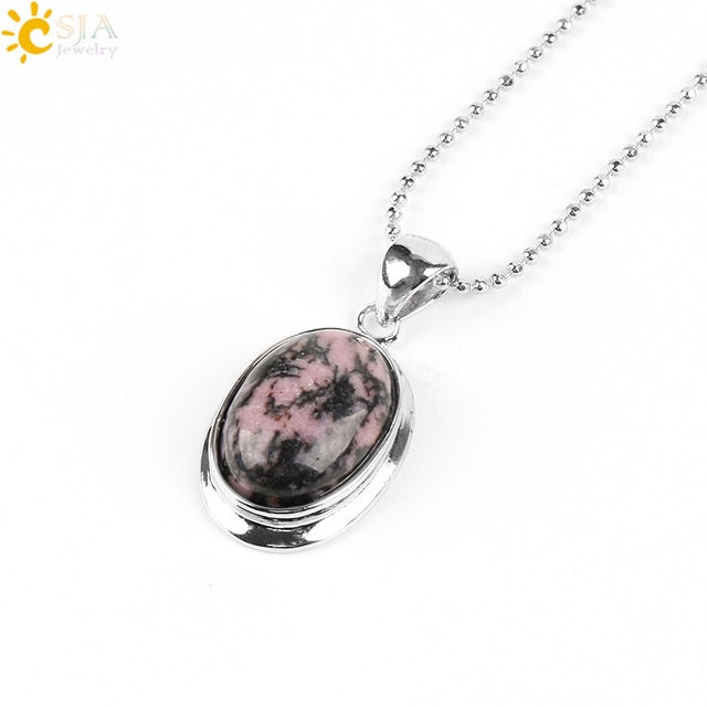 Natural Gem Stone Statement Necklace