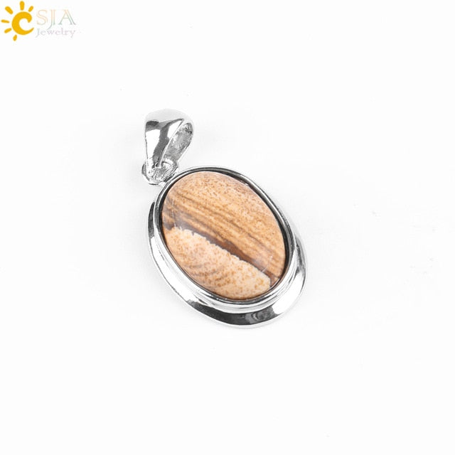Natural Gem Stone Statement Necklace