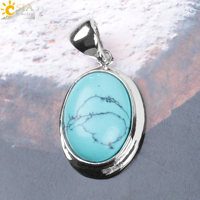 Natural Gem Stone Statement Necklace