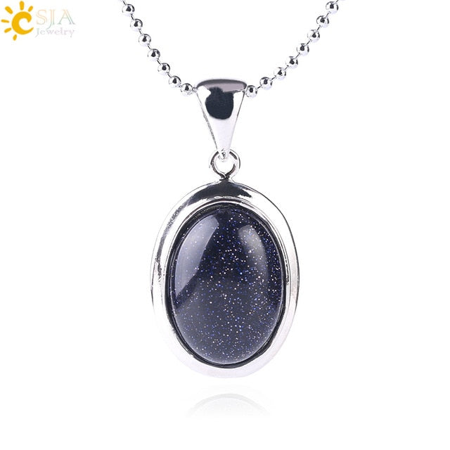 Natural Gem Stone Statement Necklace