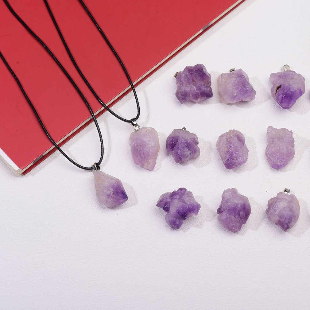 Natural Brazilian Amethyst - Pendant inc Cord