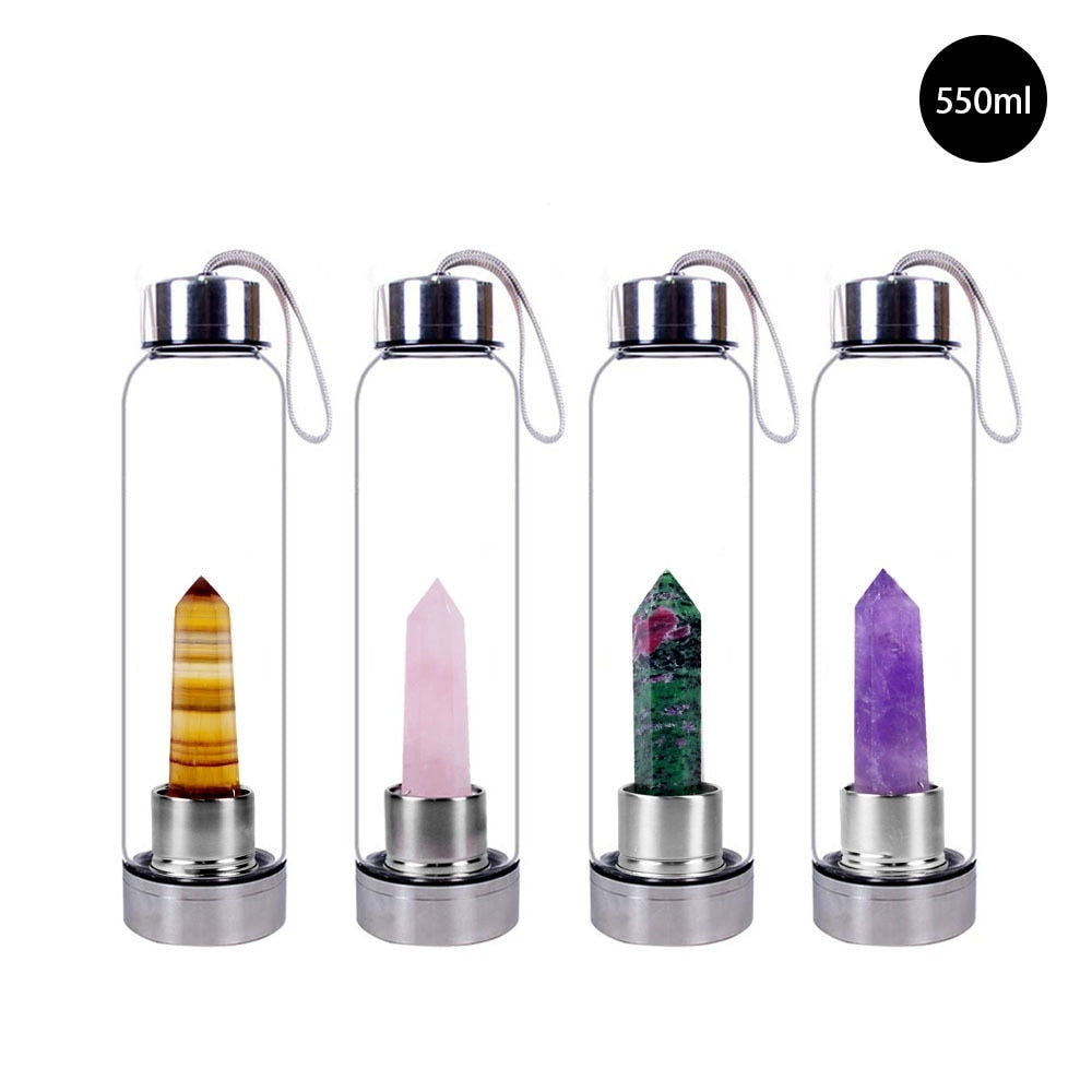 Gemstone Glass Water Bottle - Replacement