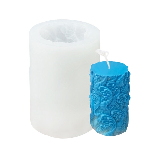 Butterfly & Rose Pattern - 3D Silicone Candle Mold - DIY