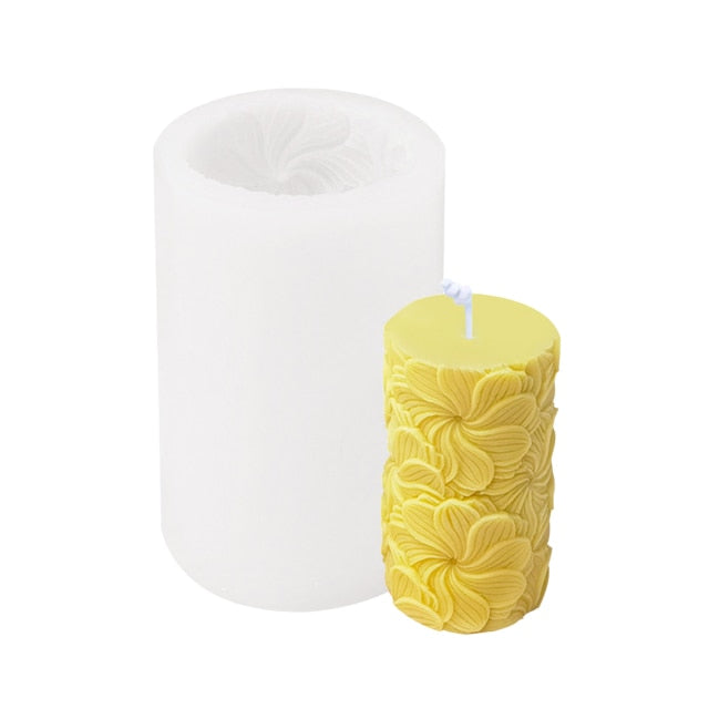 Butterfly & Rose Pattern - 3D Silicone Candle Mold - DIY