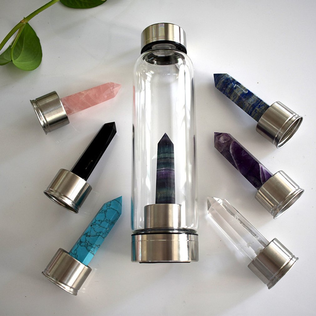 Water Bottle - Natural Gemstone - 550ml