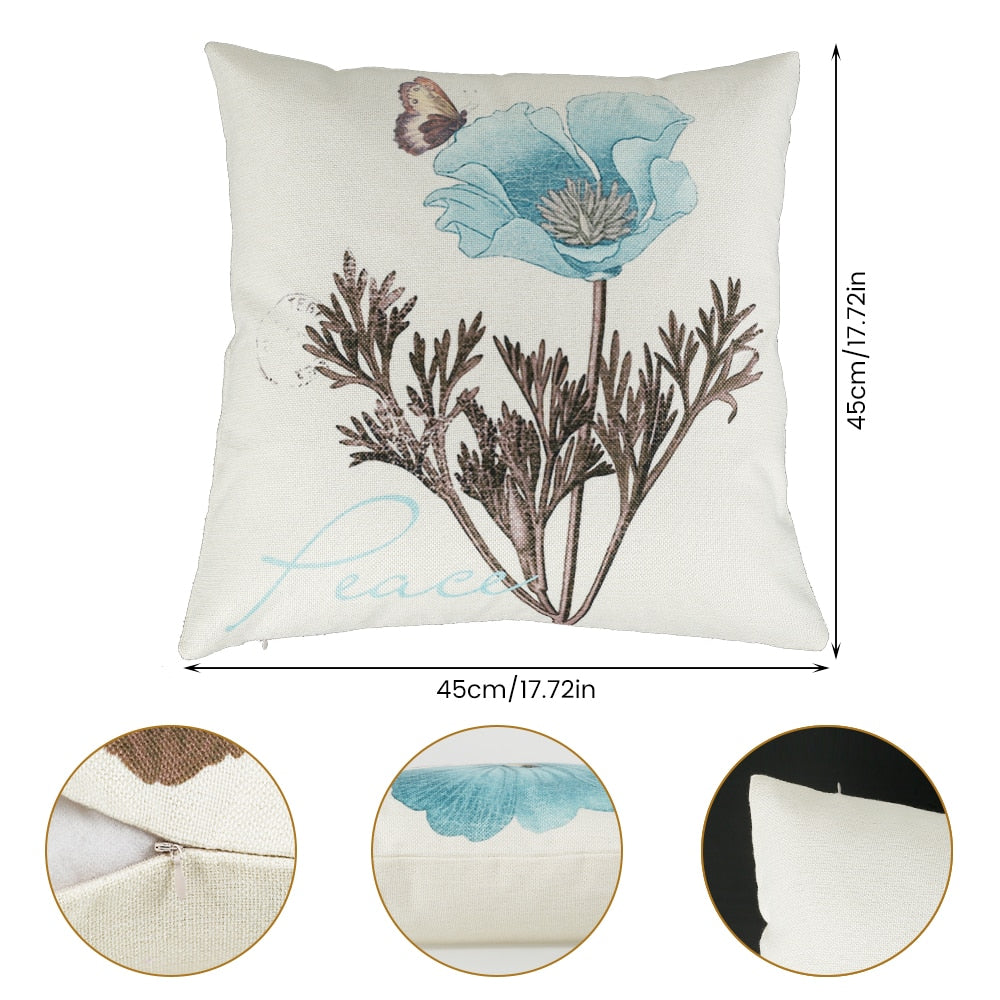 Cushion Cover - 4pc set - Uplifting Floral - Outdoor Waterproof