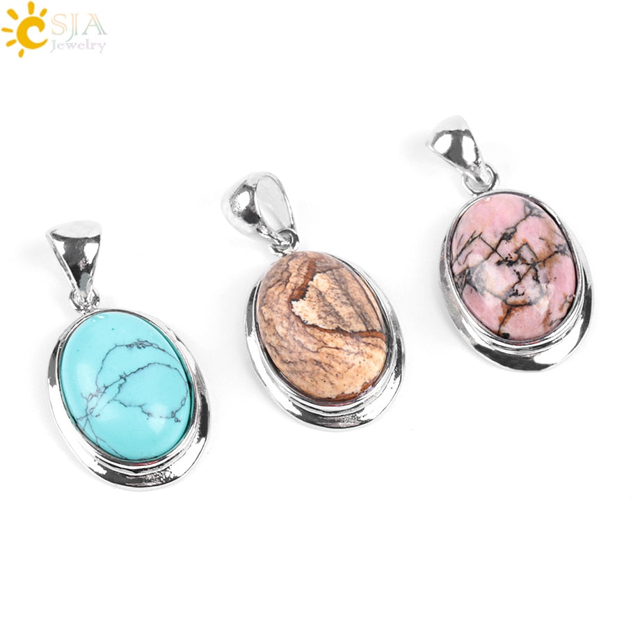 Natural Gem Stone Statement Necklace
