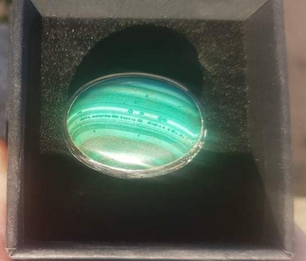 Malachite Ring - Sz 8.5
